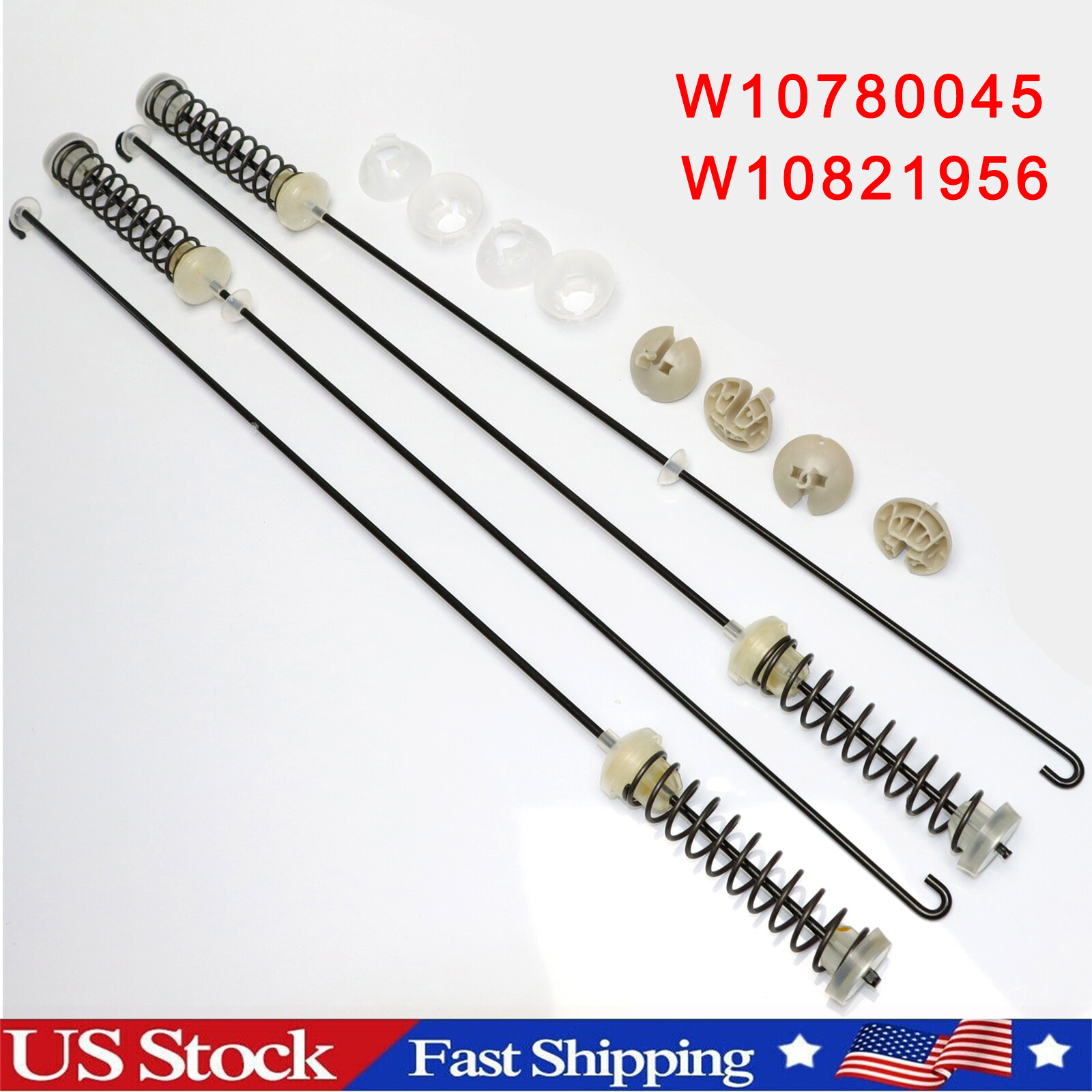 W10780045 Washer Suspension Rod Kit For Whirlpool Kenmore W10821956 4Pack gallery