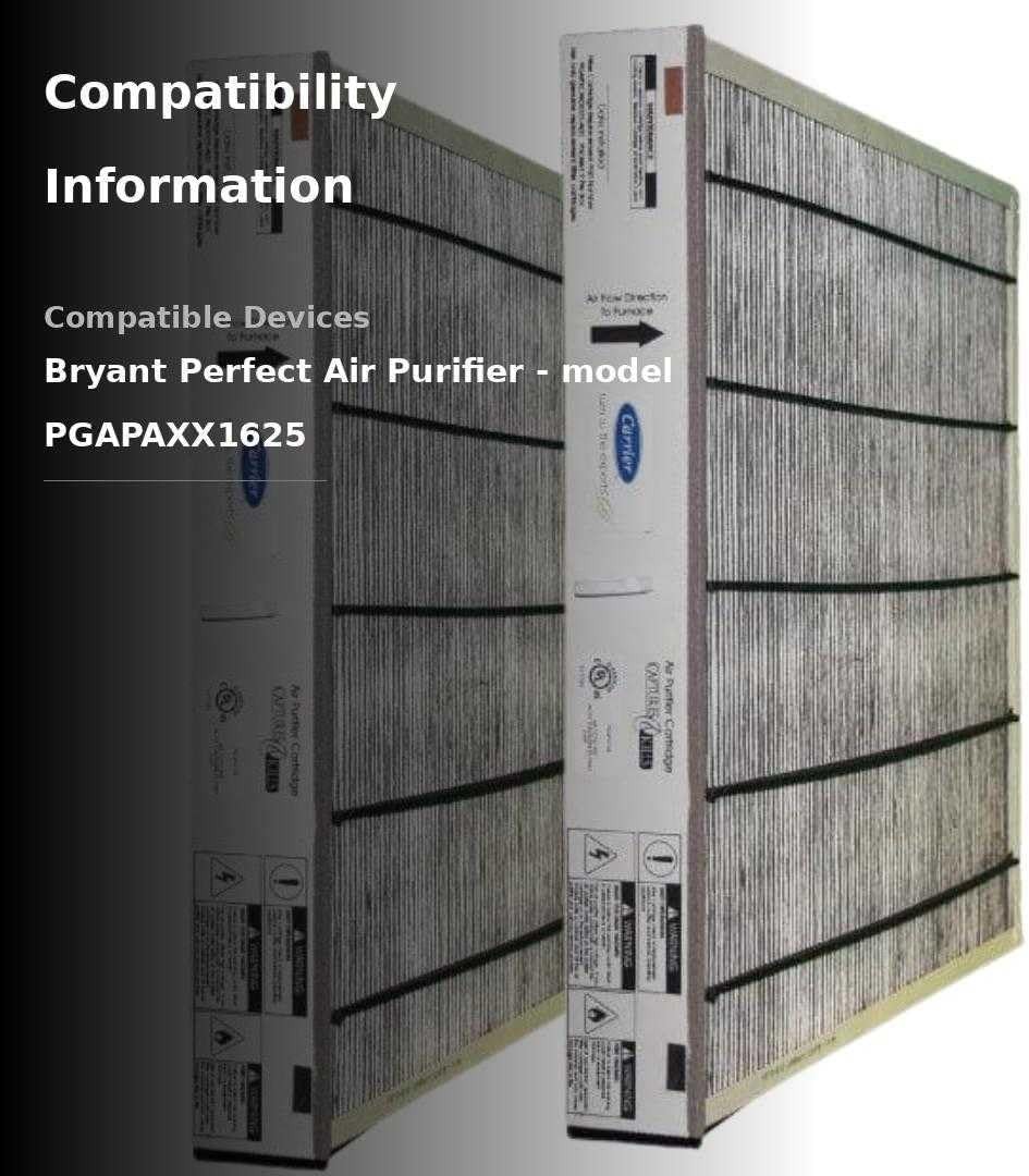 Bryant / Carrier Air Purifier Cartridge - PGAPXCAR1625, 2 Pack - OPEN BOX gallery