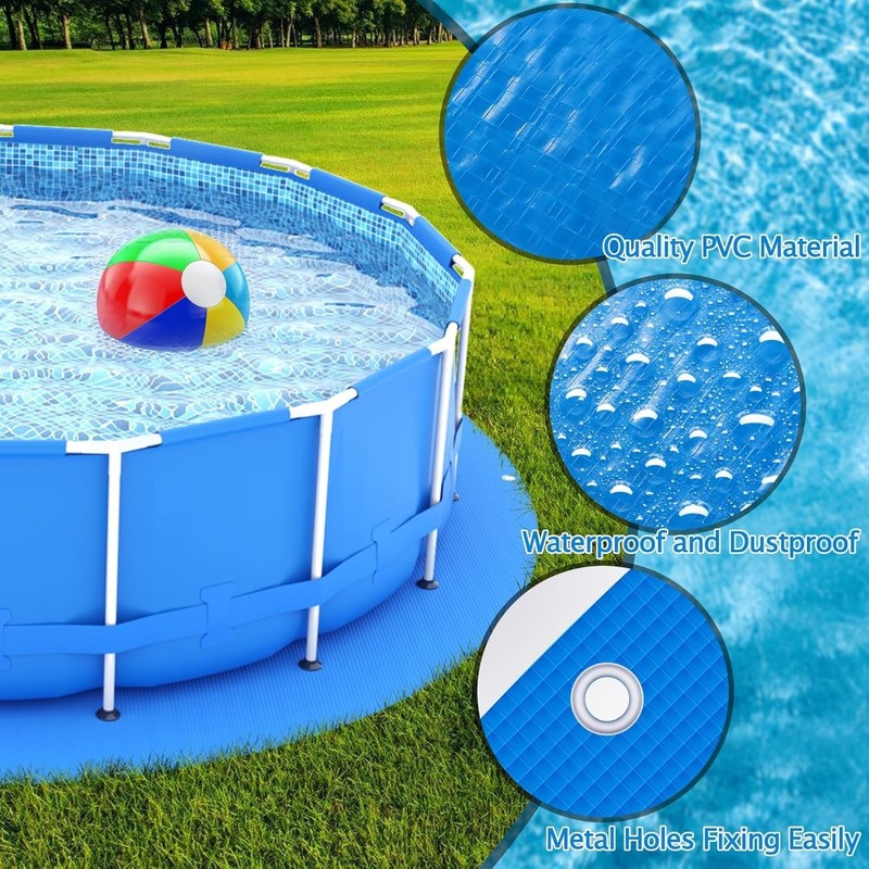 Durable 10 Ft Round Swimming Pool Ground Fabric - Puncture-Resistant Protector gallery