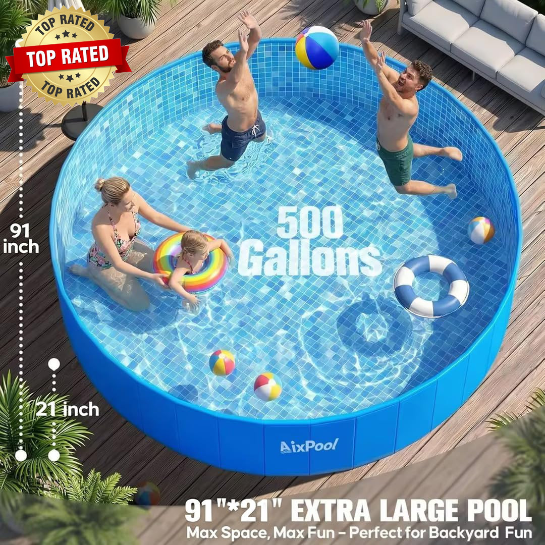 2026 Large Foldable Pool,Non-Inflatable Pool for Adult,Foldable Swimming Pool,Pl gallery