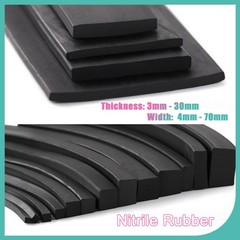 Solid Nitrile Rubber Sealing Strips Square Strips waterproof Wide 4mm-70mm Black