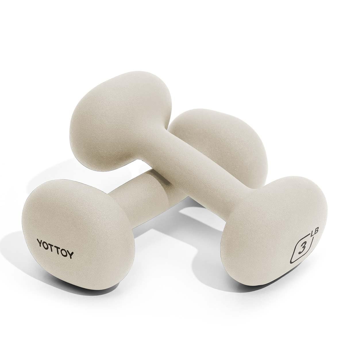 YOTTOY 2-Pack 3LB Neoprene Dumbbells for Women Non-Slip Hand Weights gallery