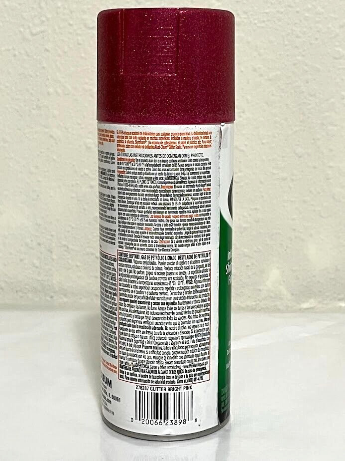 Rust-Oleum ~ Glitter Bright Pink Spray Paint 10.25 oz ~ Intense Shimmer 276287 gallery