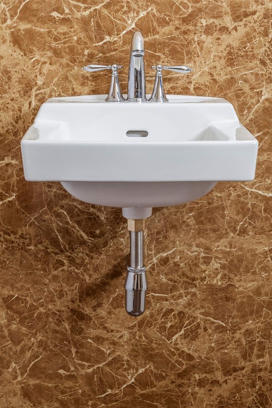 Wall Mount Ceramic Sink Basin W Overflow 19" x 17" - White gallery