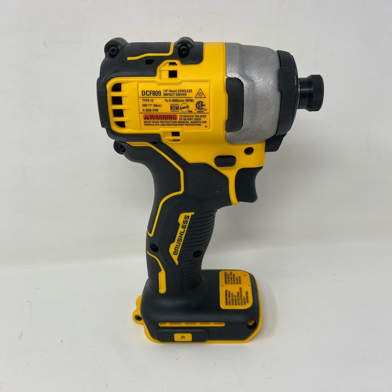 DEWALT 20V ATOMIC 1/4-in Brushless Impact Driver DCF809B Yellow/Black gallery
