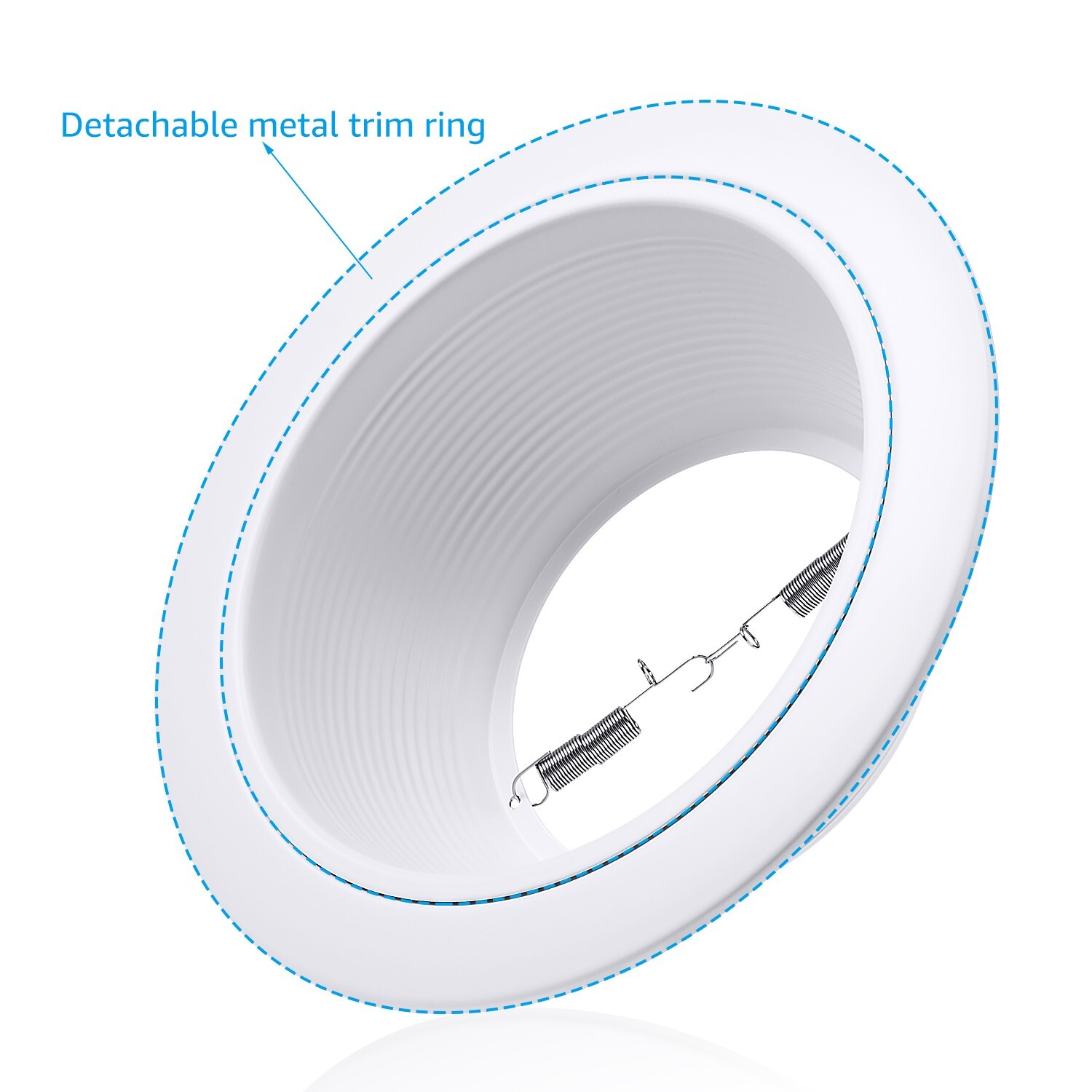 12 Pack 6 Inch White Step Baffle Recessed Housing Can Trim Light gallery