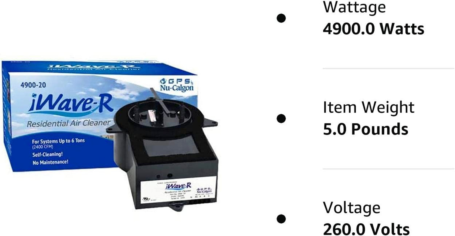 Nu-Calgon 4900-20 iWave-R ION Generator Air Cleaner 2400 CFM, 24-260 VAC gallery