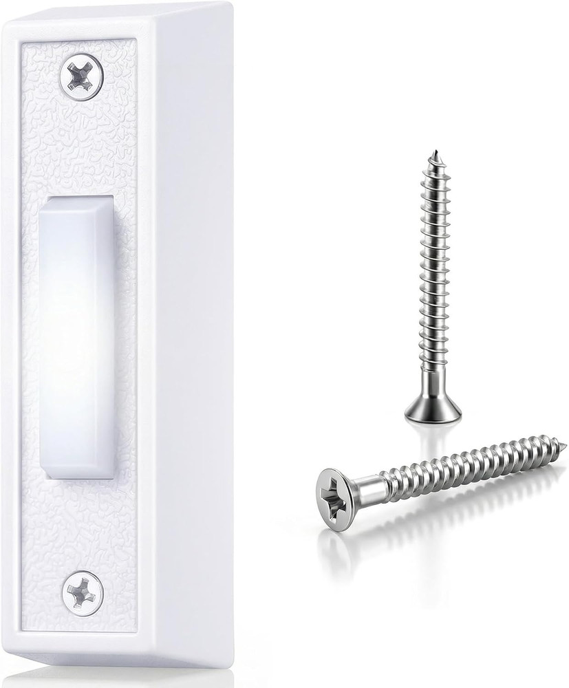 Lighted Doorbell Button, Wall Mounted Doorbell Switch with LED Light, Garage Doo