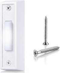 Lighted Doorbell Button, Wall Mounted Doorbell Switch with LED Light, Garage Doo