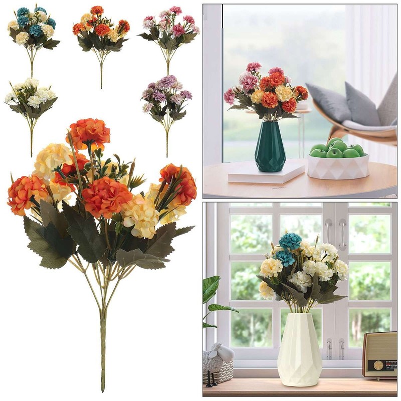 1-5Bundle Artificial Hydrangea Flower Silk Bouquet Party Home Decor UV Resistant gallery
