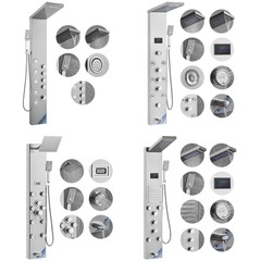 VEVOR Shower Panel Tower Massage System Rain&Waterfall Body Jets Stainless Steel