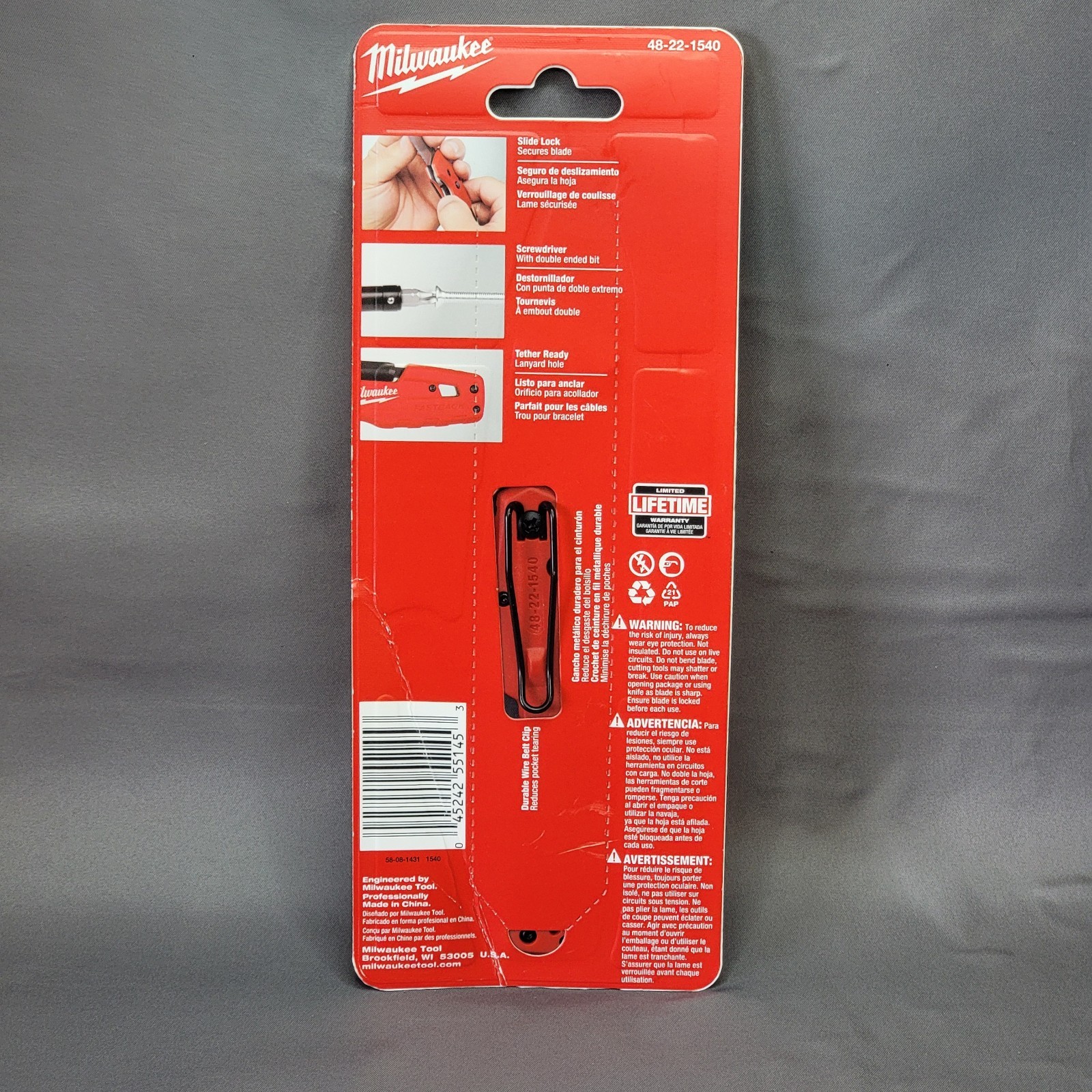 Milwaukee Tool 48-22-1540 Fastback 5-In-1 Folding Knife 3" Blade New gallery