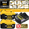 2Pack For DeWalt 20V 20 Volt Max XR 12.0AH Lithium Battery + Charger DCB206-2 gallery