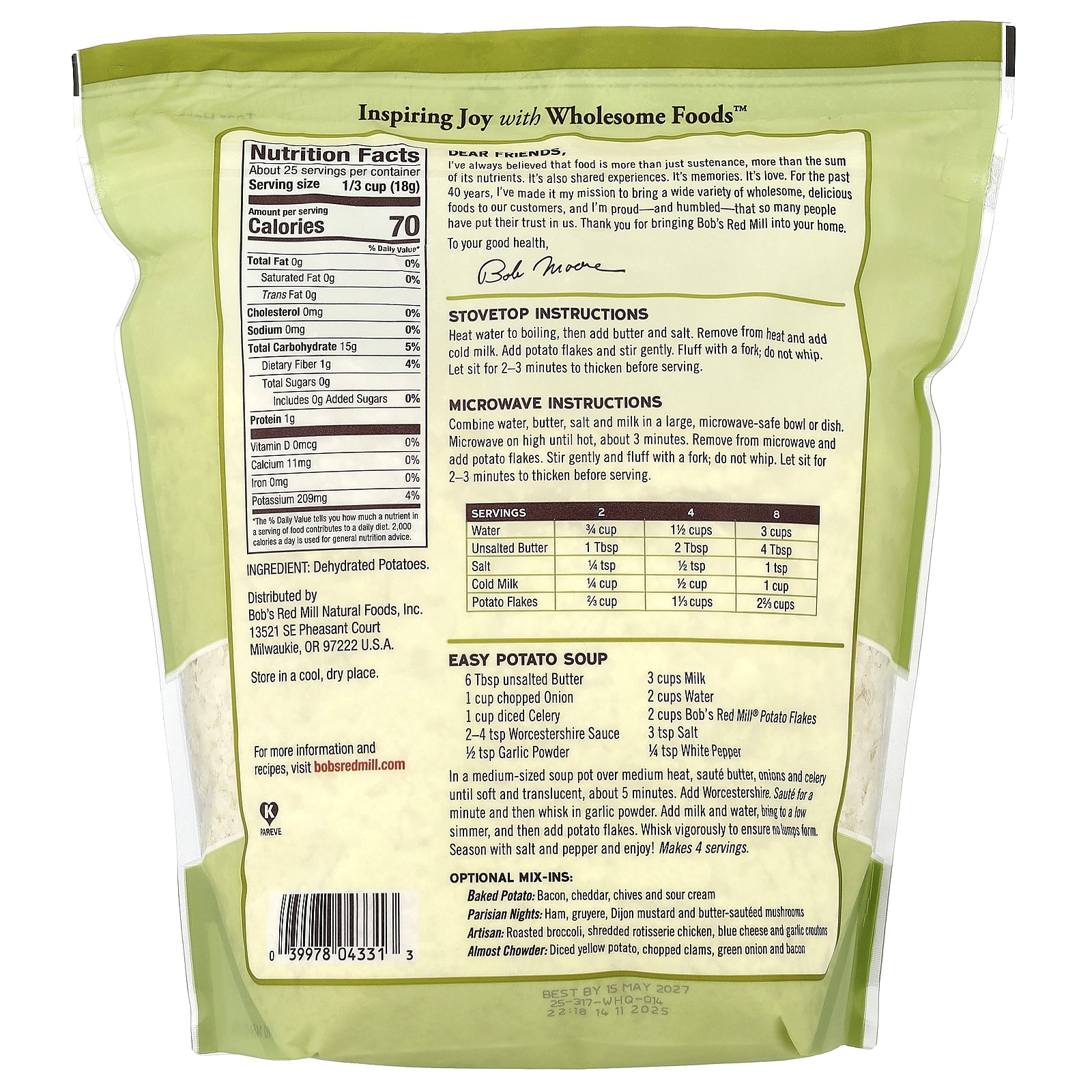 Potato Flakes, Instant Mashed Potatoes, 16 oz (454 g) gallery