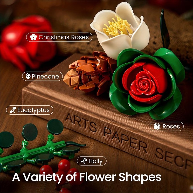 High-Quality All-Age Strong Quick-Assembly Realistic Flower Bouquet Building Set gallery