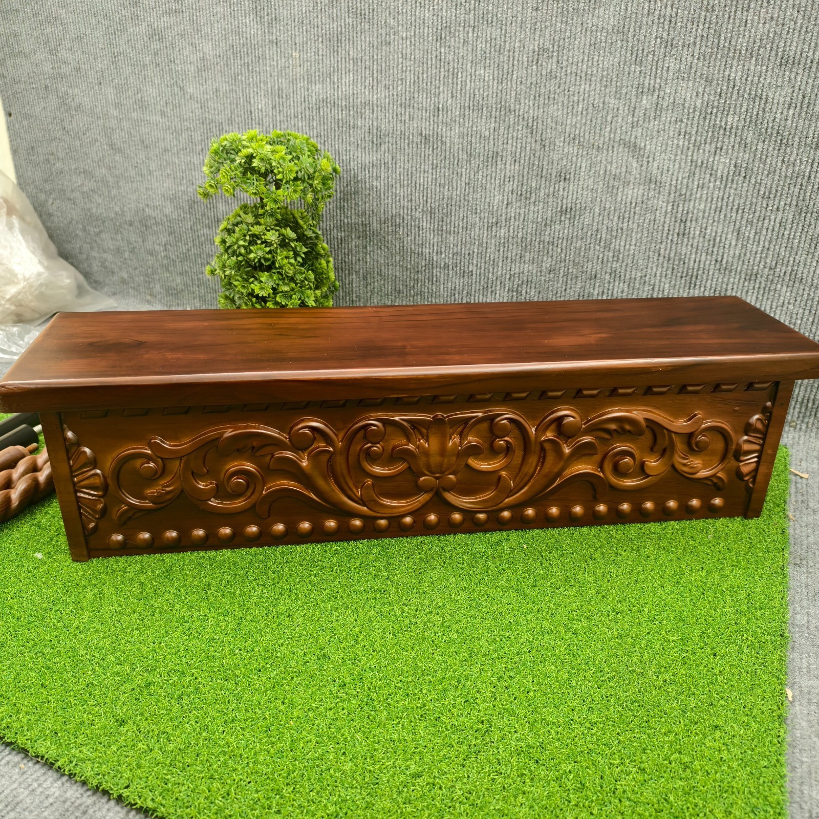 Antique Engraved wall shelf /Unique Wood carving wall shelf /Unique Hand Carved gallery