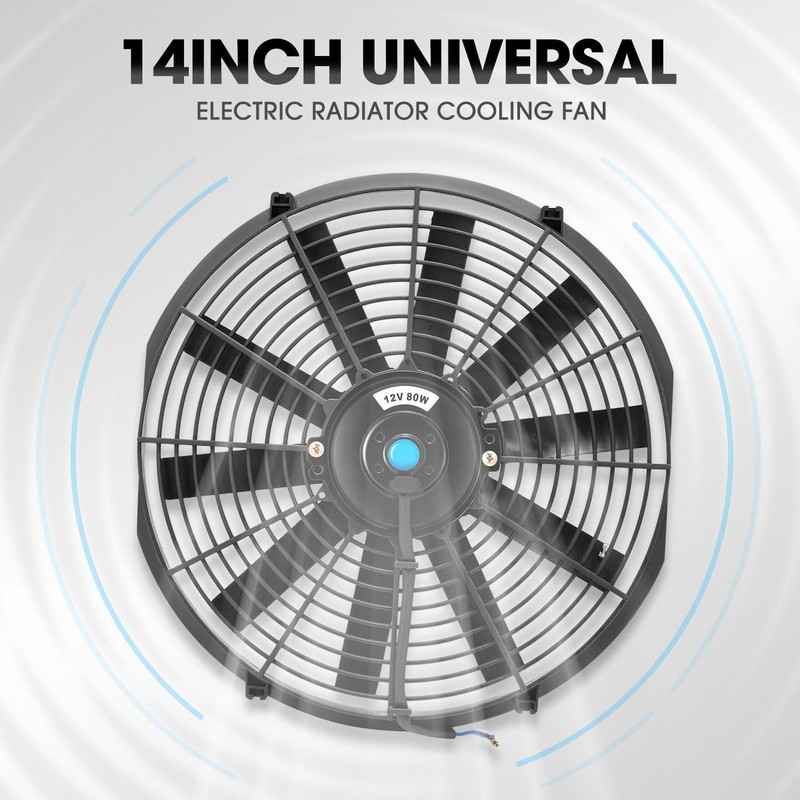 DNA MOTORING 14" High Performance Slim Electric Radiator Cooling Fan + Mount Kit gallery
