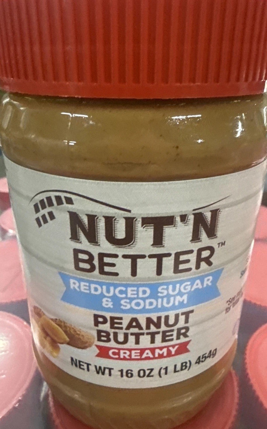 Nut'N Better Reduced Sugar & Sodium Creamy Peanut Butter 16 oz (454g) Lot Of 12 gallery