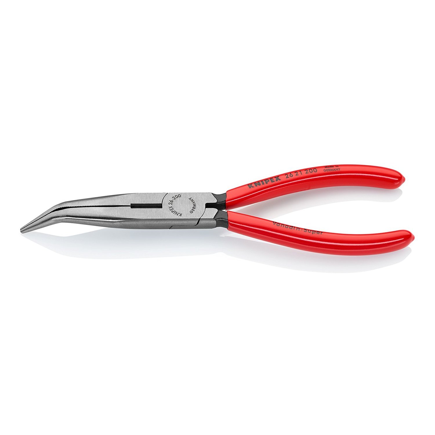 KNIPEX 26 21 200 8-Inch Angled Long Nose Pliers with Cutter gallery