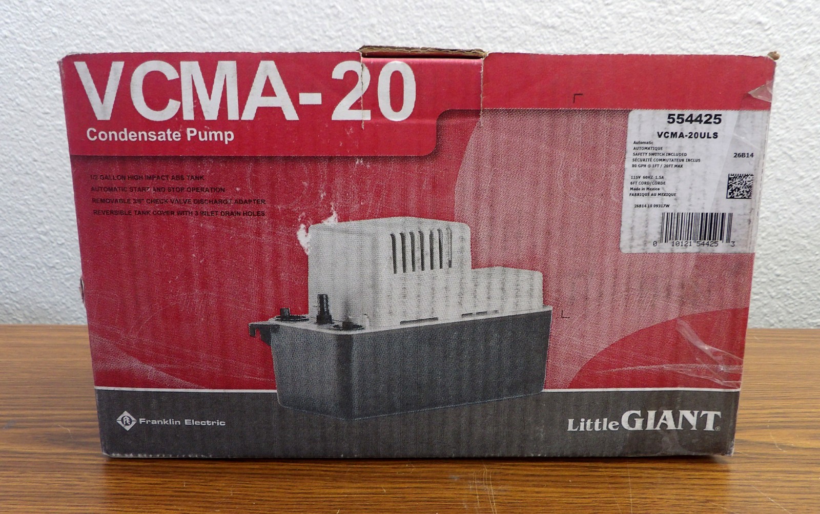Little Giant VCMA-20 115-Volt Automatic Condensate Removal Pump gallery