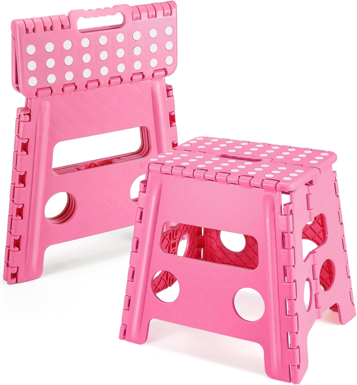 Folding Step Stool 300lb Non-Slip Lightweight Plastic Portable Space Saving gallery