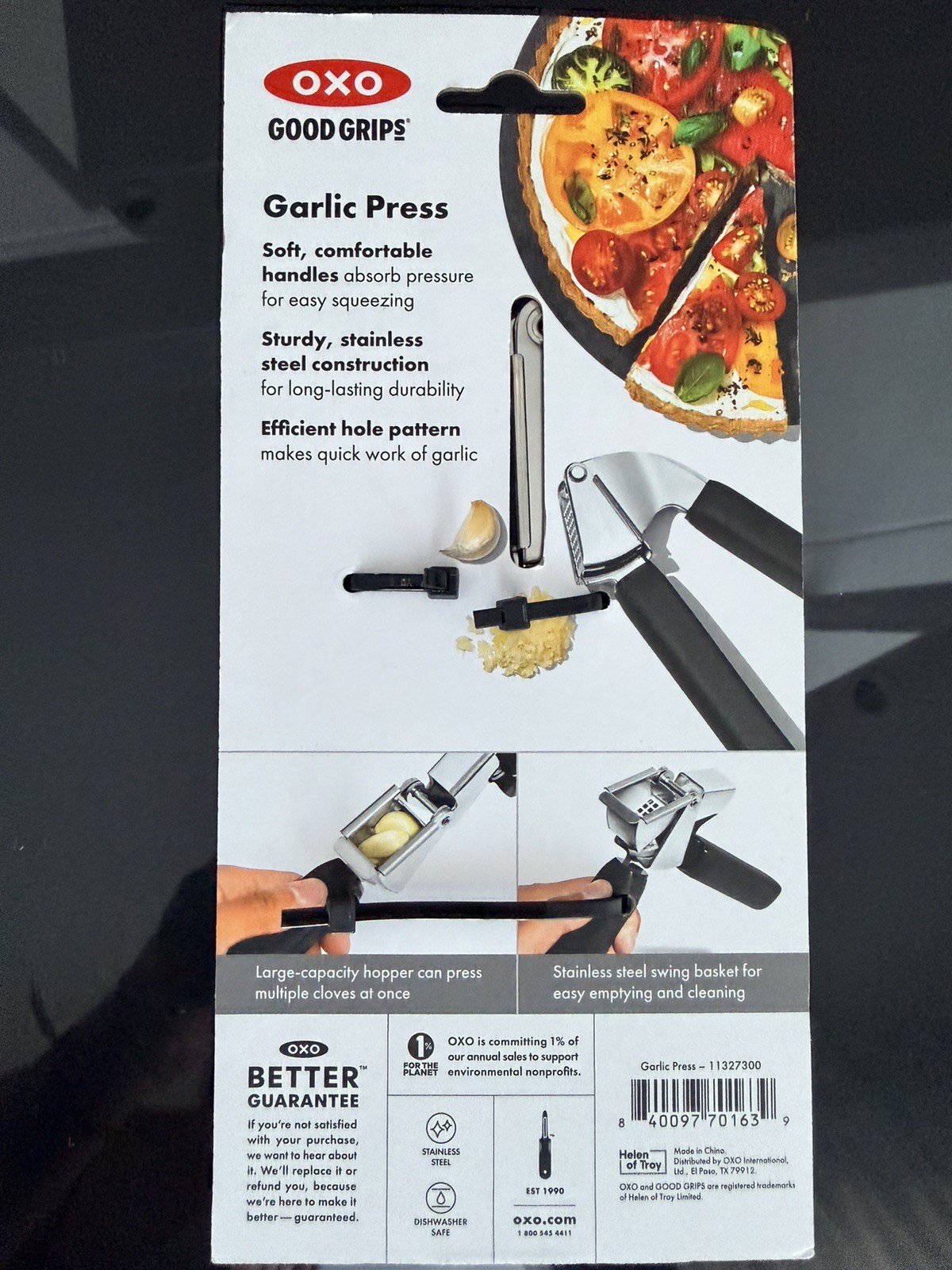OXO Good Grips Garlic Press * High Quality Stainless Steel w/Black Rubber Grips gallery