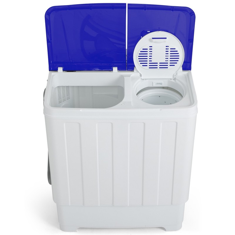 30lbs Compact Portable Semi-Automatic Twin Tub Washing Machine Washer Spinner US gallery