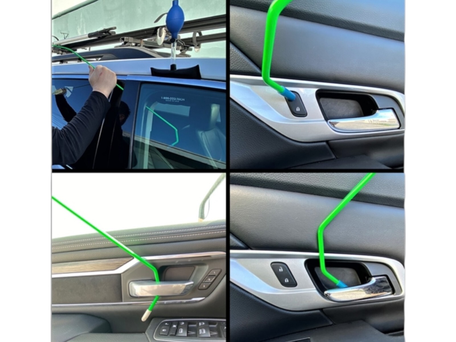 AccessTools - Large Super Air Wedge + Long Reach Car Opening Stick Tool - Bundle gallery