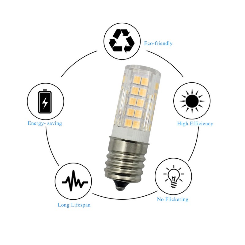 5pcs E17 Intermediate Base C9 LED bulb 64-2835 SMD Ceramics Light 5W 110V Lamp H gallery