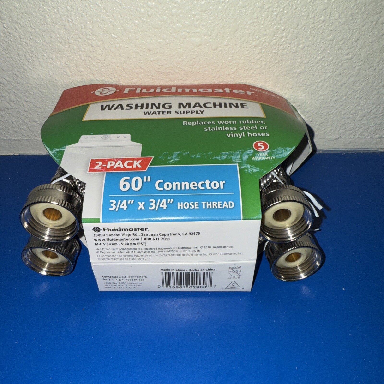 Fluidmaster 60" Washing Machine Water Supply Hoses 9WM60P2 gallery