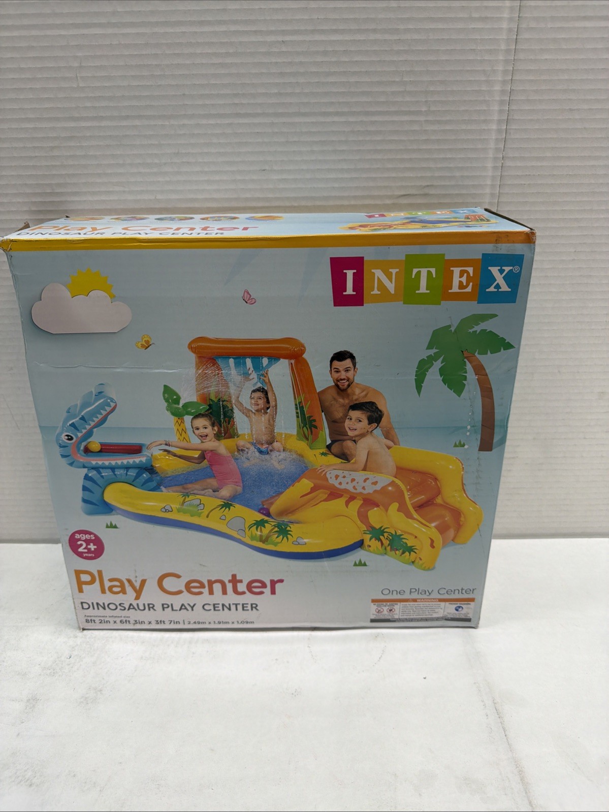 Intex Inflatable Kids Dinosaur Play Center Outdoor Water Park Pool with Slide gallery