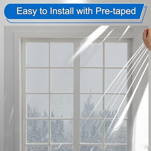 PackYard Thermal Shrink Window Insulation Film Kit 5 47 x 315 inches, Clear gallery