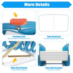 Attic Ladder Attic Pull Down Ceiling Ladder Access Stairs Carbon Steel Folding