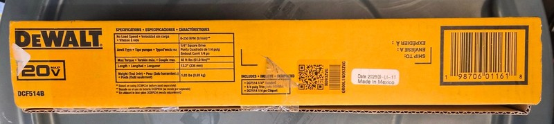 DCF514B Dewalt Atomic 20V Brushless 1/4 Ratchet Brand New DCF514B Free Shipping gallery