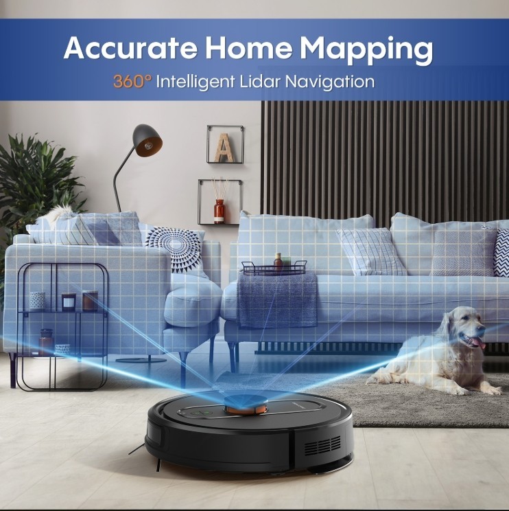 Bagotte Robot BL20 Pro Robot Vacuum and Mop Robotic Vacuum with Mapping, Self-E gallery