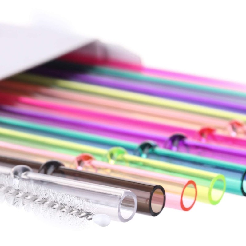 12 Pack 13 Inch Reusable Plastic Straws Tumbler Replacement Straws gallery