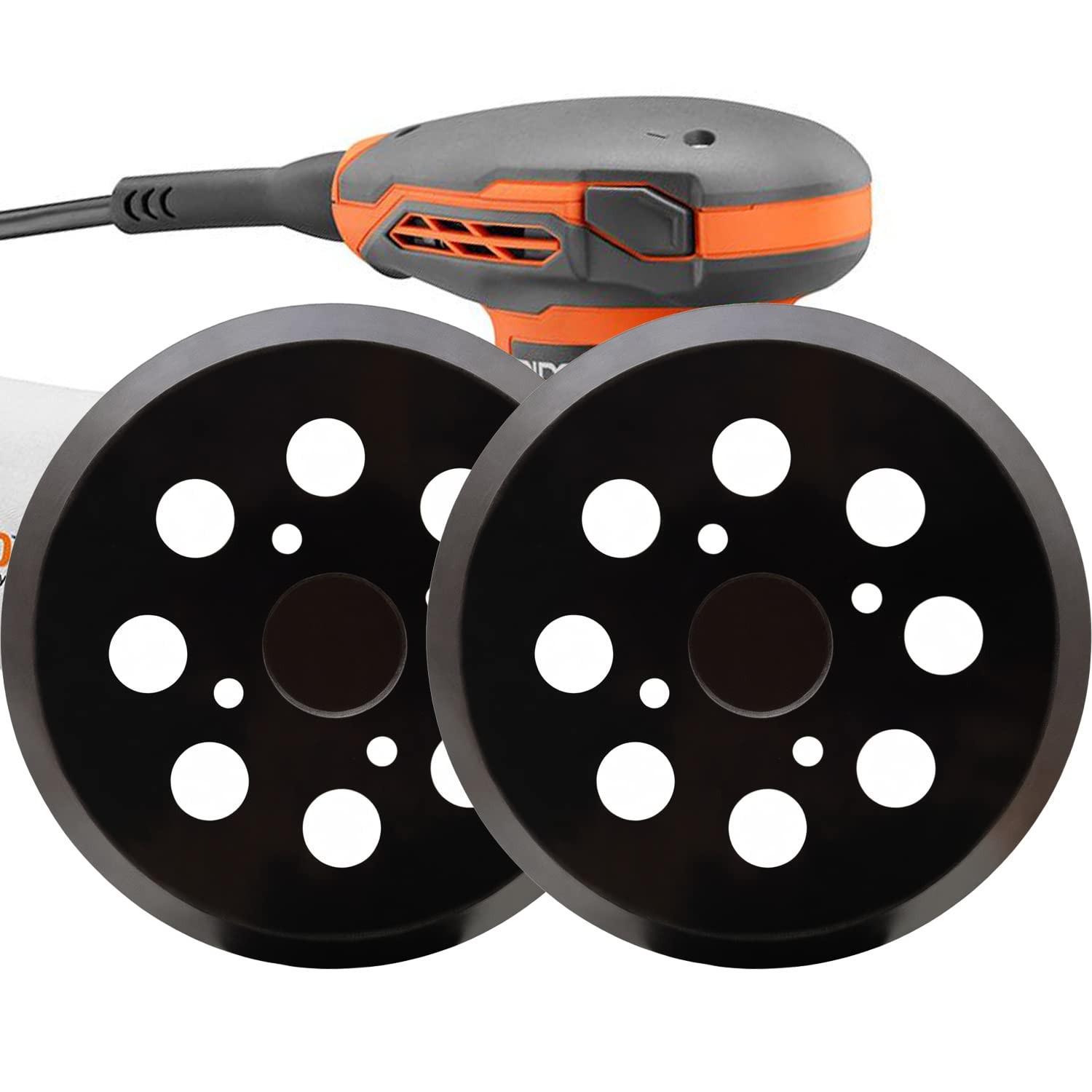 2 Pack 5 Inch 8 Hole Hook and Loop Sander Pad for Ridgid R2600, R2601 5" gallery