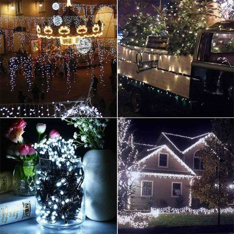 100 LED Solar Power String Lights Christmas Fairy String Garden Outdoor indoor H gallery