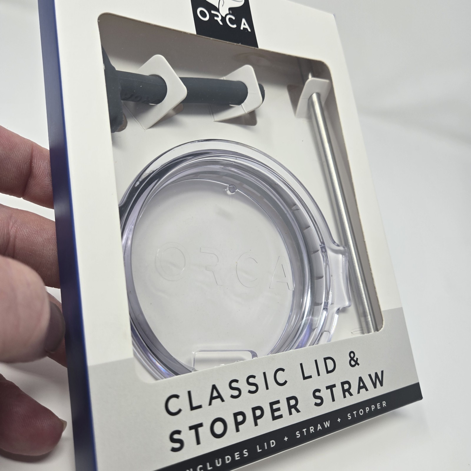 ORCA Chaser 27oz Lid Stainless Steel Straw Stopper - fits 27oz Chaser ONLY. gallery