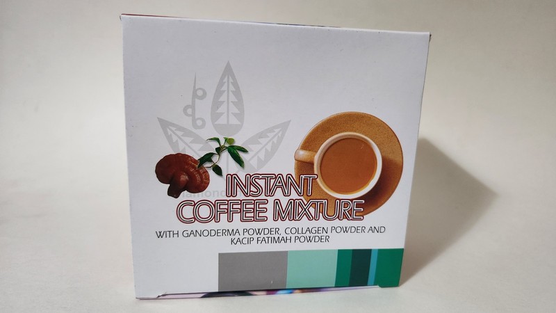 Ganoderma Mushroom Collagen Instant Coffee & KACIP Fatimah Powder 15 Sachet Box gallery
