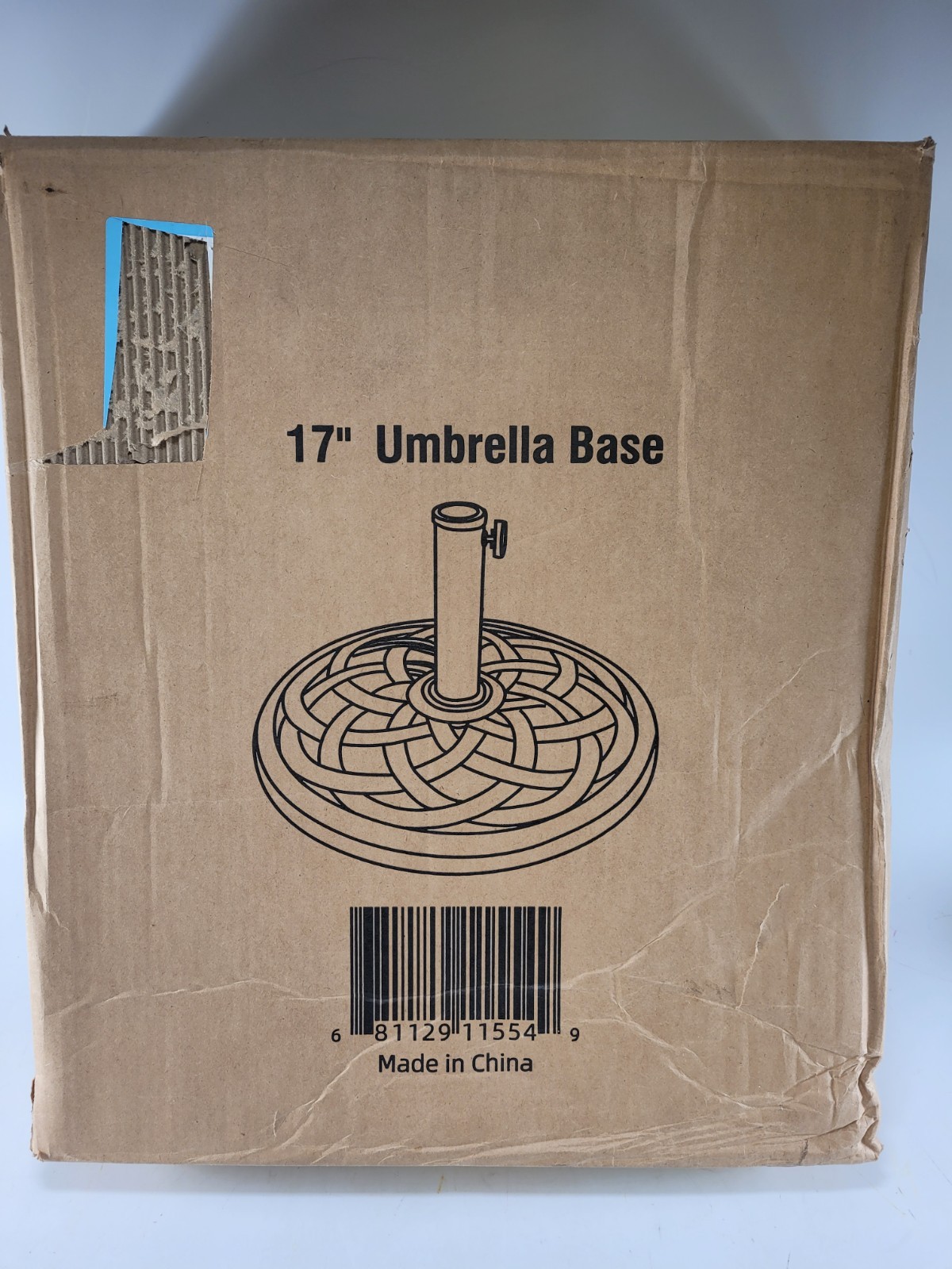 Backyard Expressions 911554 21 lb Umbrella Base, Bronze - 17" Diameter gallery