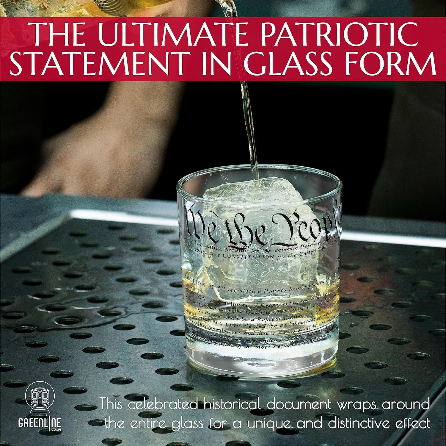 Greenline Goods Whiskey Glasses – United States Constitution US gallery