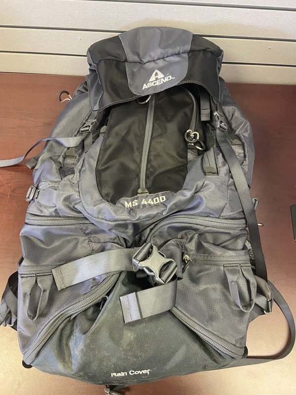 Auth ASCEND MS4400 Grey Nylon Hydration Hiking Trail Pack Backpack