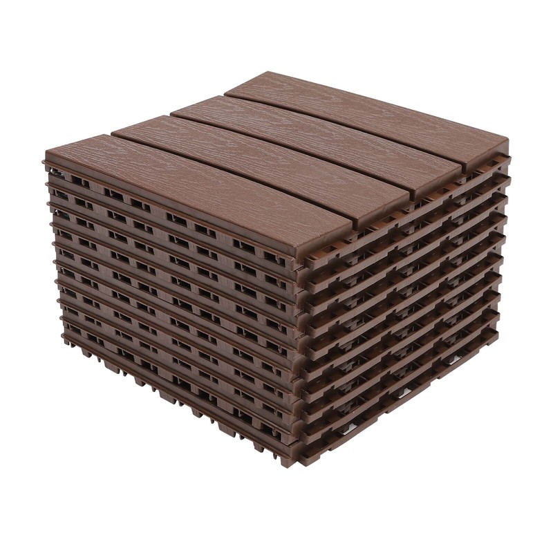 12x12" Plastic Interlocking Composite Decking Floor Deck Tiles Bacony Pavers gallery