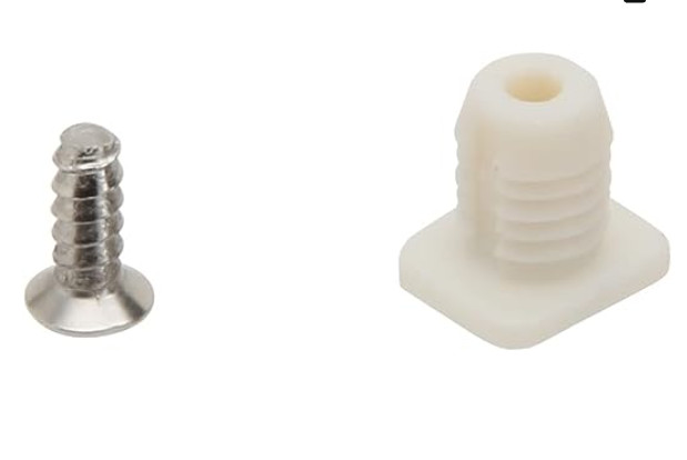 Silverline 8mm Plastic Hinge Dowel Inserts with Screws, 50 Pcs-100Pcs gallery