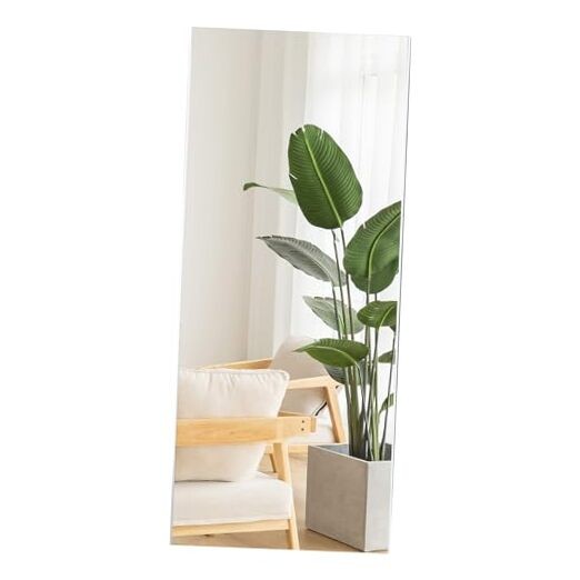 Unbreakable Glassless Mirror Ultra Light Shatterproof Wall 40"L x 30"W Gold gallery