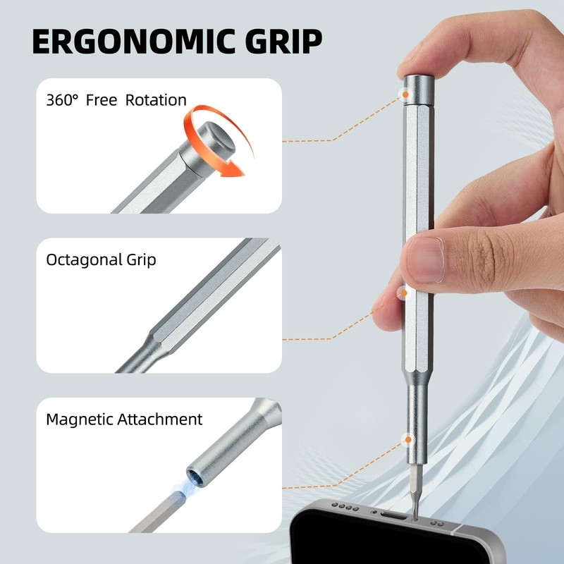 Noisks Precision Screwdriver Set, 25-in-1 Magnetic Mini 25in1, Deep Gery gallery