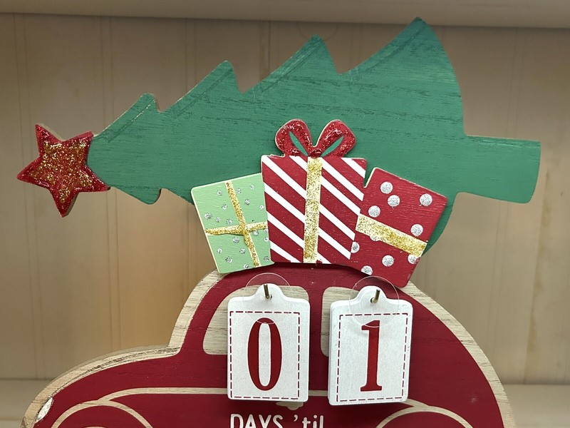 Days Til Christmas Flip Count Down Glitter Wood Volkswagen Perpetual Calendar gallery