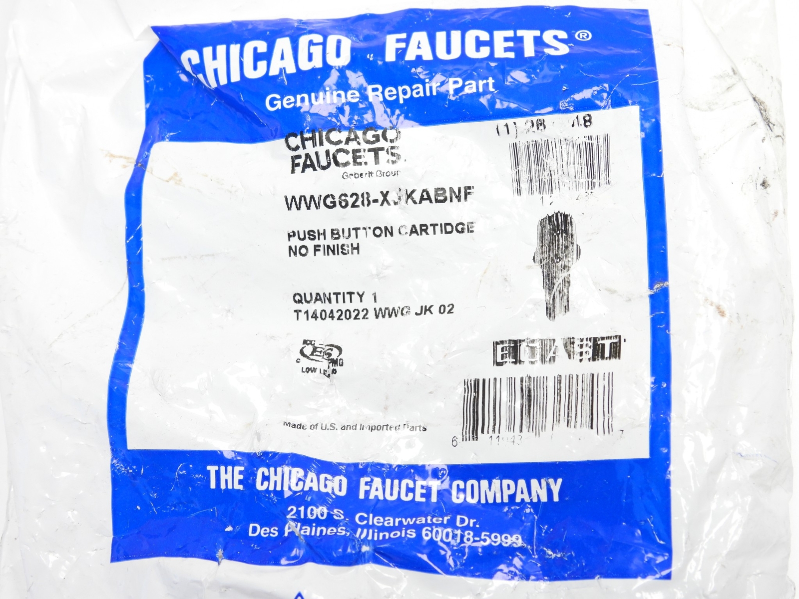 Chicago Faucets G628-XJKABNF Push Button Cartridge gallery