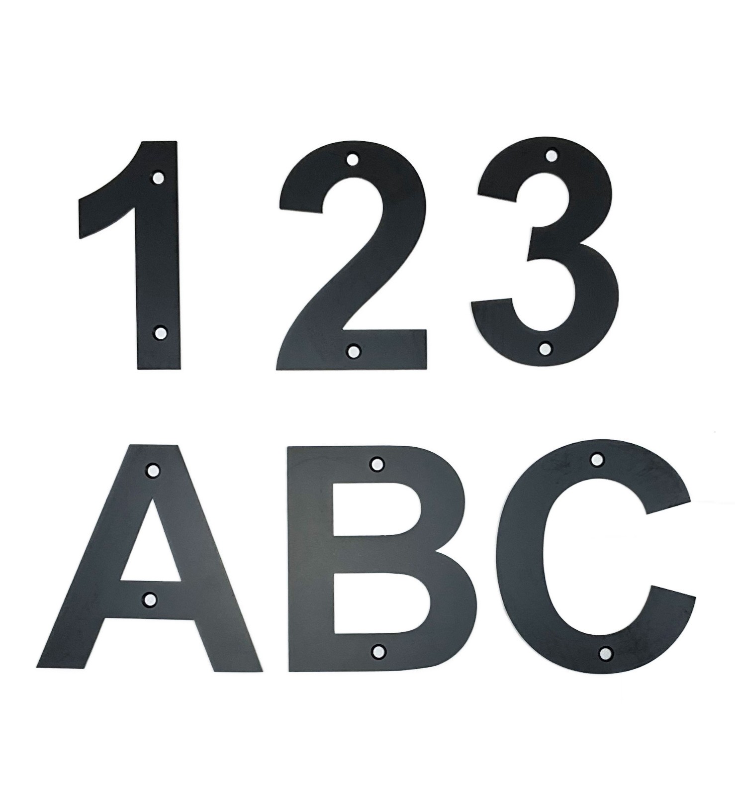 Address Numbers And Letters For House Black 4 Inch, Screws Included gallery